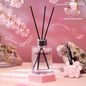 Coffret cadeau diffuseur de parfum aux fleurs de cerisier, bougie parfumée aux huiles essentielles, décoration intérieure de luxe, cadeau d'anniversaire pour femme - Product Image 4