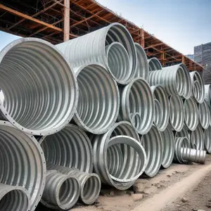 Large Diameter Corrugated Galvanized Steel Culvert Pipe High Quality Fittings for Various Applications