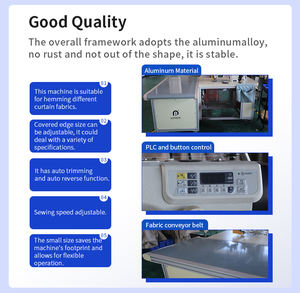 Máquina de coser cortinas flexible EISENKO, nueva, con puntada de cadena, cama plana, automática, con cortahilos múltiples. - Product Image 3