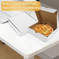 Prix d'usine de haute qualité personnalisé biodégradable personnalisé taille motif impression ondulé 12x12 blanc boîtes à pizza
