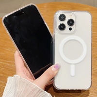 Clair TPU Acrylique En Gros Téléphone Portable Magnétique Couverture Arrière Téléphone étui pour iphone 15 14 13 12 11 Pro Max XS 7 8 Plus