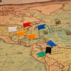 Khả năng hiển thị cao 8-màu nút chai văn phòng cờ pin nhà máy trực tiếp đinh ghim mặt đất cố định ngón tay cái tack tùy chọn bản đồ đánh dấu - Product Image 5