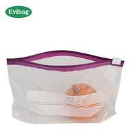 Sac en plastique transparent refermable sur mesure avec fermeture éclair pour congélation, emballage alimentaire, fruits et légumes