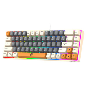 K68 Có Dây 68-Keys USB Bàn Phím RGB <span class=keywords><strong>Backlit</strong></span> Ba-Màu Sắc Tùy Chỉnh Chơi Game Bàn Phím Cơ Khí Cảm Thấy Chất Liệu Nhựa Cho Máy Tính Xách Tay - Product Image 1