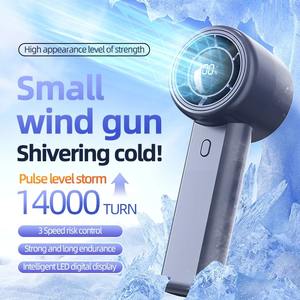 Ventilador de Mano de Alta Velocidad con Tres Velocidades Ajustables, Gran Potencia de Viento, Viento Giratorio Tipo Huracán, Ventilador Portátil con Carga USB, Ventilador de Bolsillo - Product Image 2