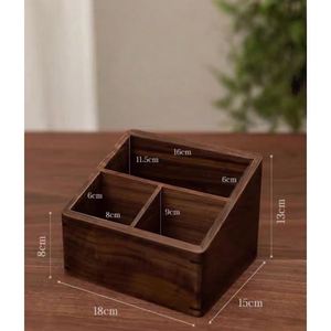 Classic Style Wooden Rectangular Storage Box <strong>Organizer</strong> <strong>for</strong> Household Supplies or Office Use <strong>for</strong> <strong>Remote</strong> Controller Organization - Product Image 6