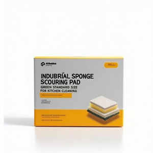 Spugna abrasiva industriale verde di dimensioni standard per la pulizia della cucina - Product Image 2