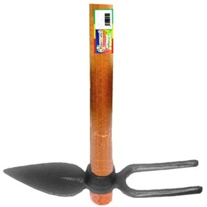 Hache de jardin en forme de cœur/vélo avec manche en bois naturel - Product Image 1