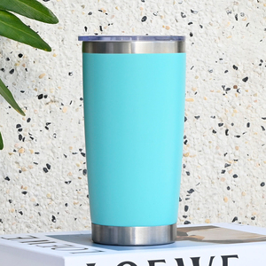 Double Wall 20oz Vacuum Insulated Tumbler 600ml Stainless Steel Coffee Cup with Handle for Truck Driver - Product Image 1