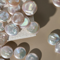 Perles naturelles en gros, qualité AA, perles Keshi blanches irrégulières, perles en vrac, taille supérieure à 17 mm - Grande taille