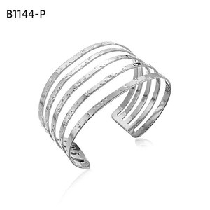Amy Amy <b>Cuff</b> <b>Bracelet</b> <b>Silver</b> Plated Alloy Geometric Women's Fashion Jewelry Gift B1144 - Product Image 1