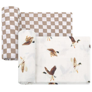 Copertina Swaddle in Mussola per Neonati, Cotone Organico di Bambù 120*120cm, <span class=keywords><strong>Regalo</strong></span> per Neonati, Fascia Unisex - Product Image 1