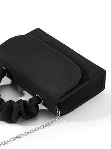 Low Price New Pleated Solid Color Handbag for Women Simple Small <b>Square</b> Bags Single Shoulder Diagonal Cross Hand-Held Dinner Bag - Product Image 4