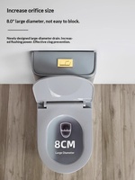 WC moderne monobloc en céramique à chasse d'eau silencieuse par siphon, installation au sol, désodorisant, pour chambre et villa