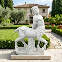 Statue en marbre blanc sculptée à la main, taille réelle, décoration extérieure pour maison, jardin, villa, parc, sculpture de Sphinx en pierre égyptienne