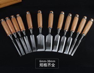 Manufacturer Direct Selling Beech Solid Wood <strong>Handle</strong> Chrome Vanadium Steel <strong>Chisel</strong> Carved Flat <strong>Chisel</strong> Woodworking Tools - Product Image 5