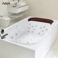 Baignoire de massage rectangulaire autoportante, portable, en acrylique, avec drain, écologique, garantie 5 ans, facile à nettoyer, profonde