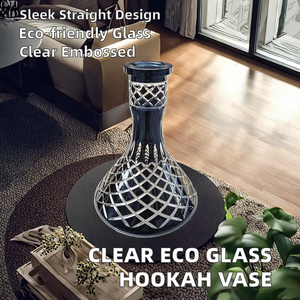 Black Cut <b>Crystal</b> Hookah Base Glass Shisha Vase Replacement Bottle for Bar Lounge Use - Product Image 5