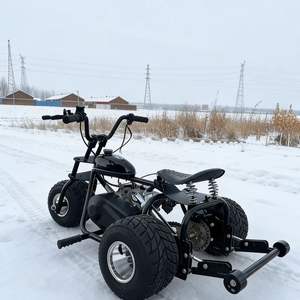أحدث عربة كارت ثلاثية العجلات بمحرك 212 سي سي رباعي الأشواط للثلج والطرق الخارجية تعمل بالوقود مع حلقة انجراف وعجلات مساعدة للانقلاب - Product Image 2