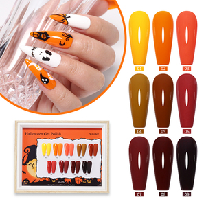 IMTITI personalizado marca privada calabaza naranja Color rojo Soak Off Gel esmalte <span class=keywords><strong>de</strong></span> uñas para Otoño Invierno <span class=keywords><strong>Halloween</strong></span> Gel polaco - Product Image 1