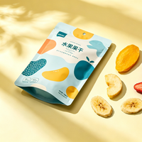 Sacs refermables personnalisés à fond plat pour fruits lyophilisés, chips, noix, haricots et autres snacks secs