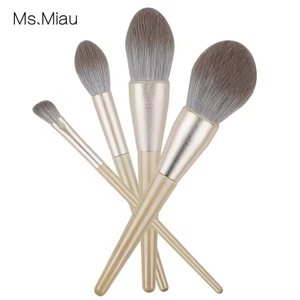 Ensemble professionnel de 10 <span class=keywords><strong>pinceaux</strong></span> de maquillage pour le visage et les yeux, manche en bois beige <span class=keywords><strong>nude</strong></span>, poils synthétiques, pour estomper les couleurs et personnaliser la marque - Product Image 5