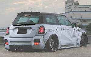 สปอยเลอร์หลังกลางคาร์บอนไฟเบอร์สำหรับรถมินิคูเปอร์ S LB รุ่น R56 แบบ 3 ประตูเท่านั้น - Product Image 2