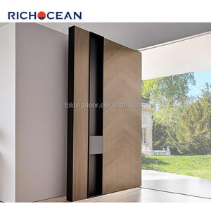 Porte d'<span class=keywords><strong>entrée</strong></span> en aluminium imitation bois étanche RICHOCEAN, style italien moderne, pour <span class=keywords><strong>maison</strong></span>, porte métallique - Product Image 6