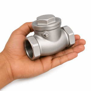 Válvula de Retención Manual de Acero Inoxidable BSP de 1 1/2'' para Alta Temperatura, Modelo de Taller CNC con Restricción de Flujo Unidireccional Según Dibujo - Product Image 1