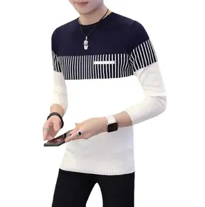 Pull en tricot pour hommes, à manches longues, style coréen, tendance, vente en gros,