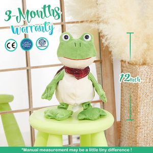 Giocattolo Rana Verde Interattivo Elettronico, Peluche Musicale che Cinguetta, Agita e Si Agita, Animale di Peluche Animato - Product Image 2