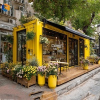 Maison préfabriquée mobile en conteneur à plat de 20 pieds pour bureau Bureau portable prêt à l'emploi de luxe