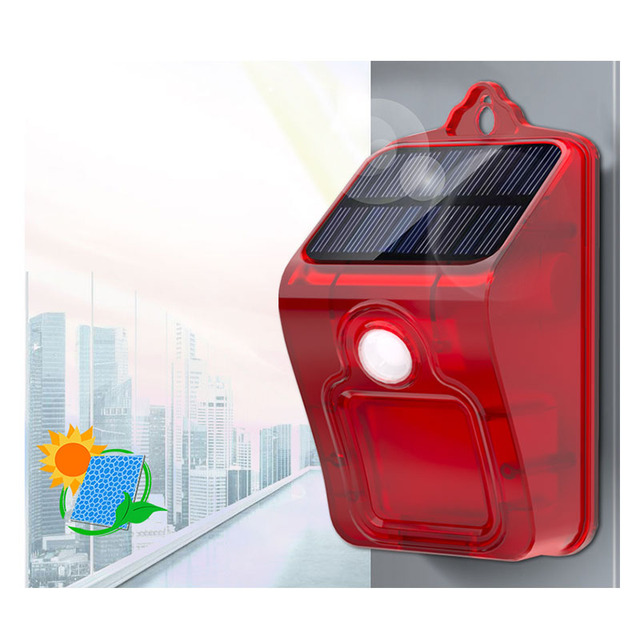 100db Waterproof Sound Security Wireless Siren Light Alarm Outdoor Solar PIR Motion Sensor Alarm for Home Farm Villa Yard