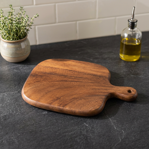 Tabla de cortar de madera natural con resina para cortar, picar, rebanar, servir y preparar alimentos en la cocina. - Product Image 5