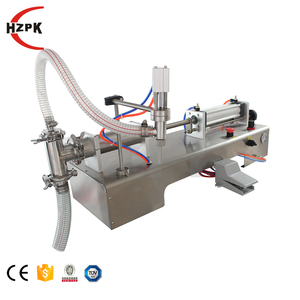 HZPK Semi Automatique Jus <span class=keywords><strong>Parfum</strong></span> Boisson Eau Bouteille En Plastique Sac Piston Miel Liquide Machine De Remplissage De Remplissage - Product Image 2