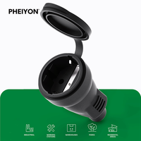 Prise Schuko extérieure PHEIYON avec prise femelle IP44, raccordement européen, borne de connexion réutilisable, applications de jardinage DIY, 230V~, TPE, CE