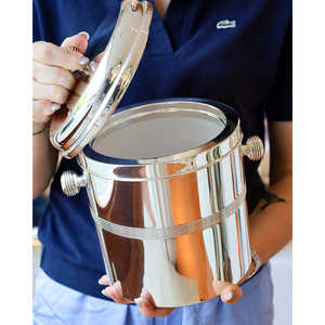 Cubo de Cerveza Modelo Nuevo de Christofle, Cubo Ovalado de Hierro Vintage con Asa, Enfriador Moderno para Bebidas, Vino y Exhibición de Bebidas, Artículos de Bar - Product Image 2