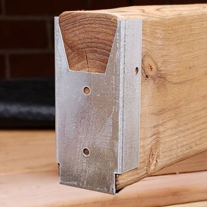 Anclaje de soporte universal de poste de valla de 50mm negro de metal personalizado para postes de madera para hormigón - Product Image 2