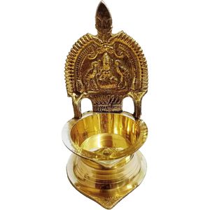 โคมไฟน้ำมันทองคำ dija อินเดียทำด้วยมือสำหรับ Diwali pooja Ashta-lakshmi kamatchi vilakku - Product Image 6