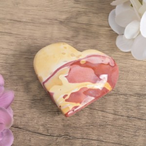 Piedra de Jaspe Mookaite Natural Pulida Ecológica al por Mayor, Tallada en Forma de Corazón, para Regalo de Feng Shui - Product Image 4