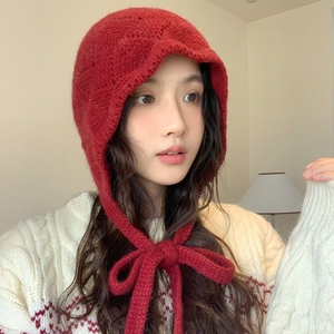 Balaclava en tricot pour <span class=keywords><strong>femme</strong></span>, <span class=keywords><strong>bonnet</strong></span> en tricot tendance automne-hiver, écharpe intégrée, tissu sport commun, <span class=keywords><strong>bonnet</strong></span> en crochet pour <span class=keywords><strong>femme</strong></span> - Product Image 2