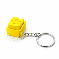 2026 New Coo Wholesale Custom 3d Printed Cheese Button Press Fidget Keyboard Keychain Click Sound Keycap Keychain