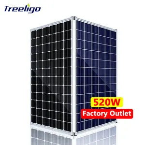 Panel surya OEM/ODM, 50W/100W/200W/300W/340W/400W/430W/500W/520W Panel surya Off-grid atap/balkon tenaga surya panel