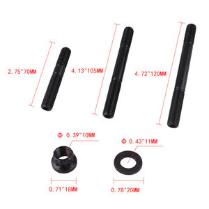 Kit de boulons de culasse CRASTP pour moteur SBC 279.1001 en acier noir pour General Motors - Product Image 2
