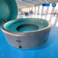 Piscine gonflable ronde haut de gamme avec sièges intégrés pour adultes, bar gonflable pour fêtes aquatiques en plein air, idéale pour l'été