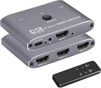 Conmutador HDMI SYONG 4K60Hz, Conmutador HDMI de 3 Puertos 3 en 1 con Control Remoto IR, Compatible con 4K, 3D, HDMI 2.0, HDCP 2.2, Ultra HD para HDTV