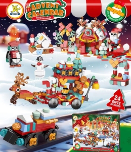 2025 giáng sinh đếm ngược lịch xé nhựa ABS khối xây dựng từ tính đặt 24 hộp mù hạt nhỏ mô hình trẻ em - Product Image 3