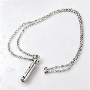 yunnique <b>Titanium</b> Steel Whistle Pendant Necklace Unisex Party Fashion Sweater <b>Chain</b> Geometry Design - Product Image 4
