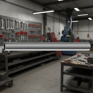 Tuyau droit avec bride sans écrou L.300 Diam. Tuyau en acier inoxydable 26 - Product Image 2