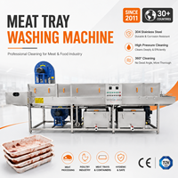 Laveuse automatique de caisses de viande de poulet en acier inoxydable SUS304 pour abattoirs de volailles – Élimination efficace du sang et des graisses